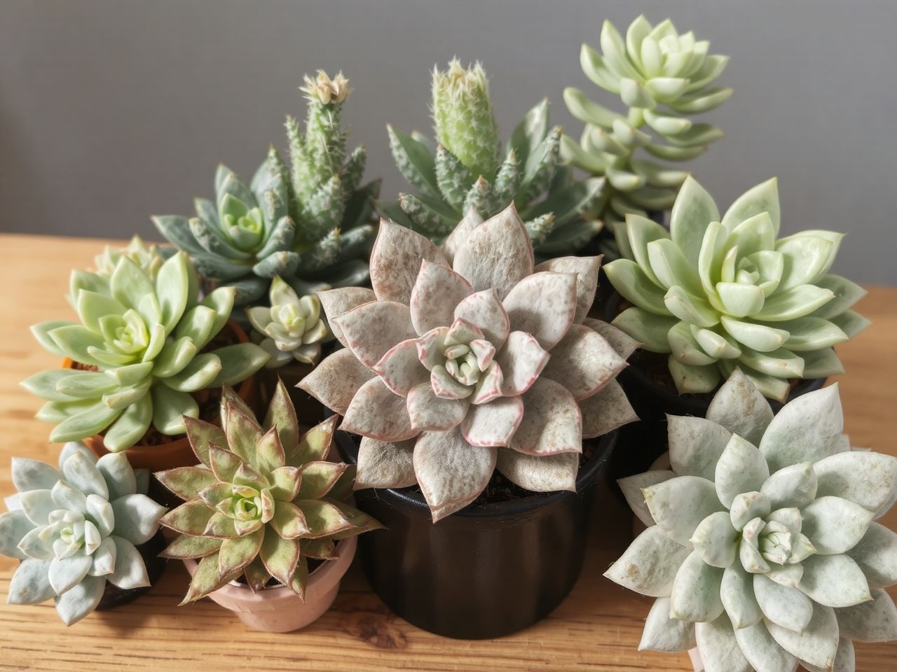 Az Echeveria könnyen nevelhető, színes leveleivel díszít.