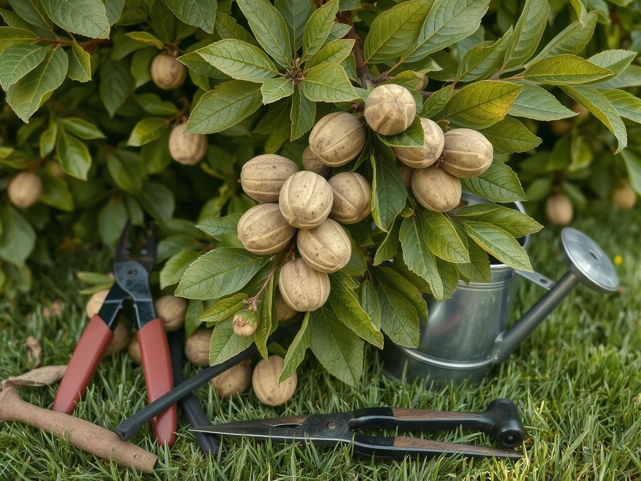 A diófa lombhullás után metszve erősebb termést hoz.
