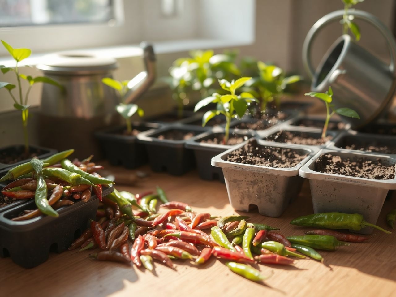 A chili magvak csíráztatása meleg, párás környezetet igényel.
