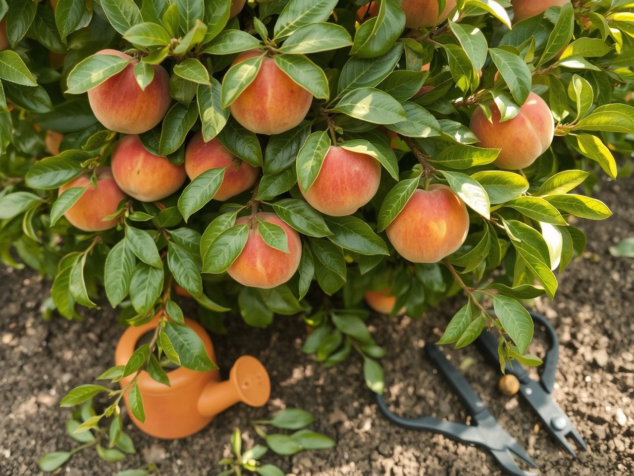 A rendszeres metszés növeli a nektarinfák bőséges termését.