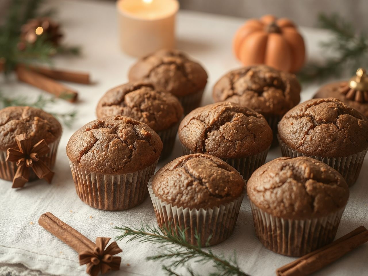 A muffinok ünnepi asztalon könnyedén variálhatók ízekkel.