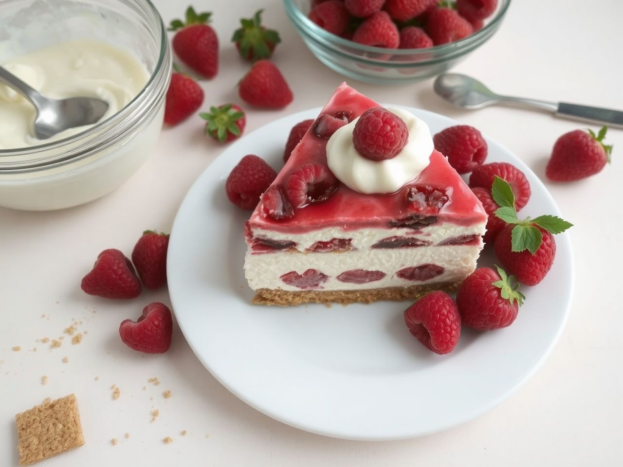 A tökéletes málnás sajttorta titka a hűtési időben rejlik.