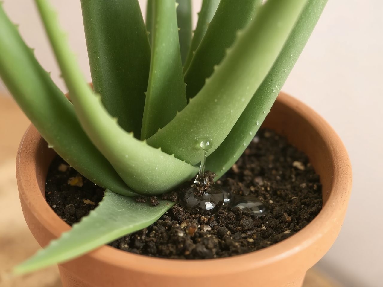 Az aloe vera túlöntözése gyökérrothadáshoz vezethet könnyen.