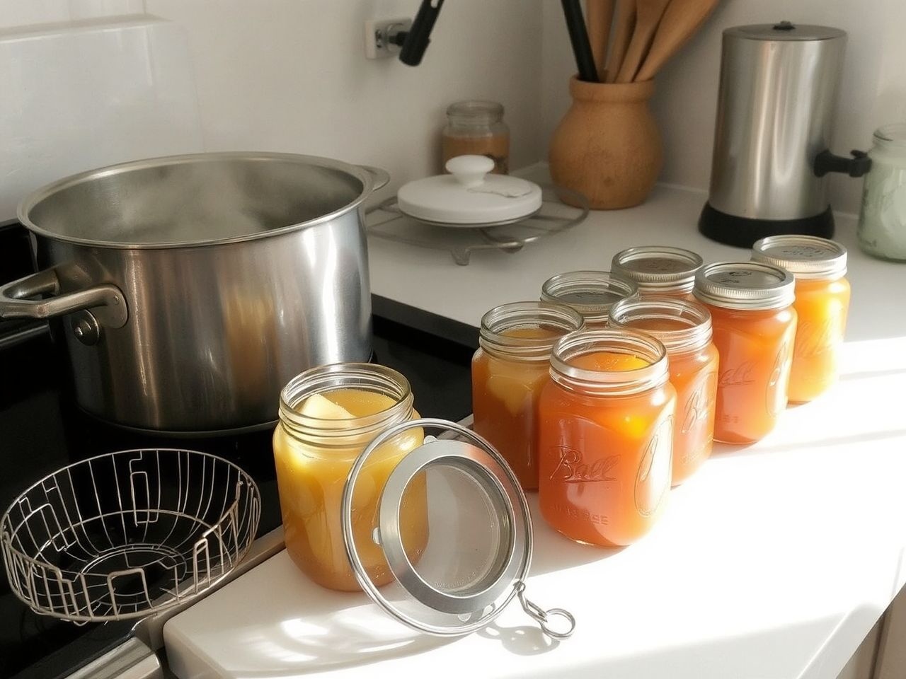 A megfelelő sterilizálás megőrzi a körtelekvár ízét és frissességét.