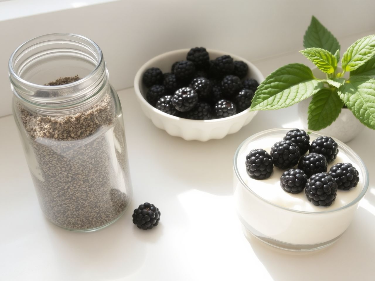 A chia magos szederpuding támogatja az egészséges életmódot.