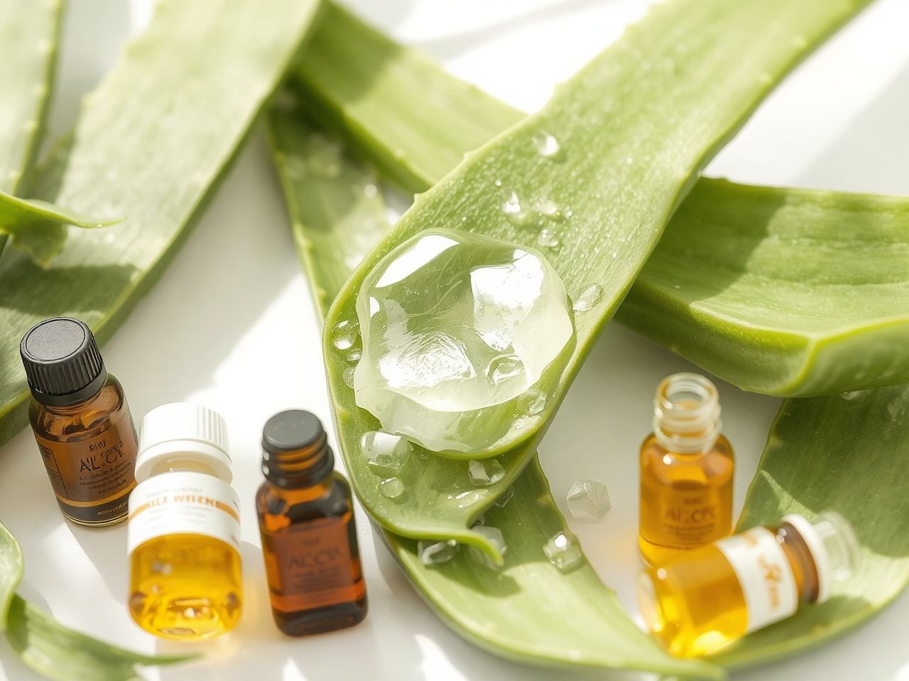 Az aloe vera gél hatékony égési sérülések és bőrproblémák kezelésére.