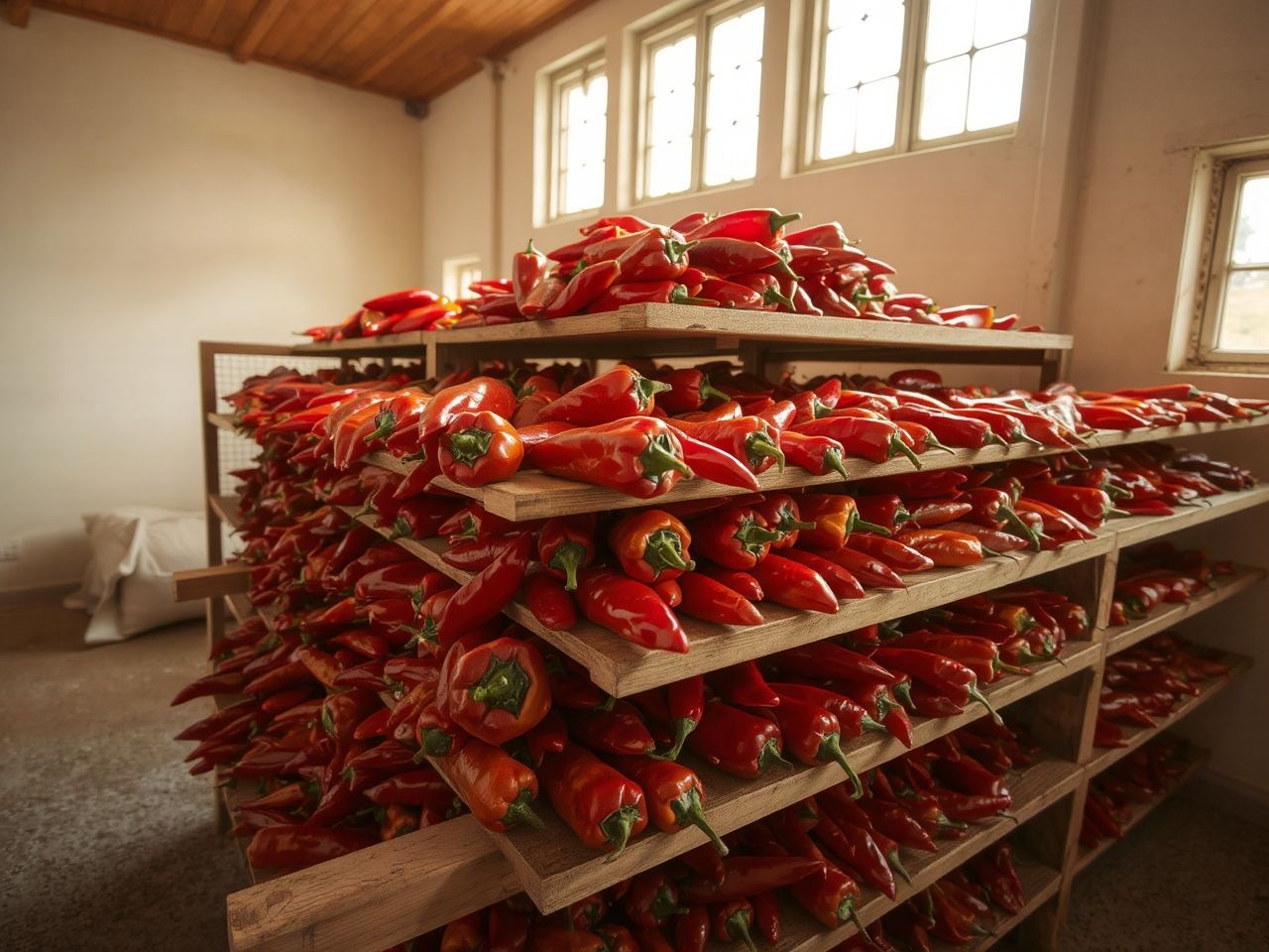 Az utóérés javítja a paprika őrlési minőségét és aromaanyagát.