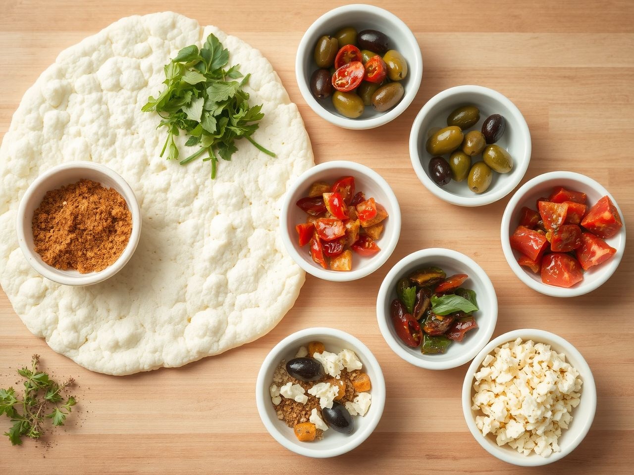 A karfiol pizza alapjába sajt és fűszerek gazdagítják ízvilágát.