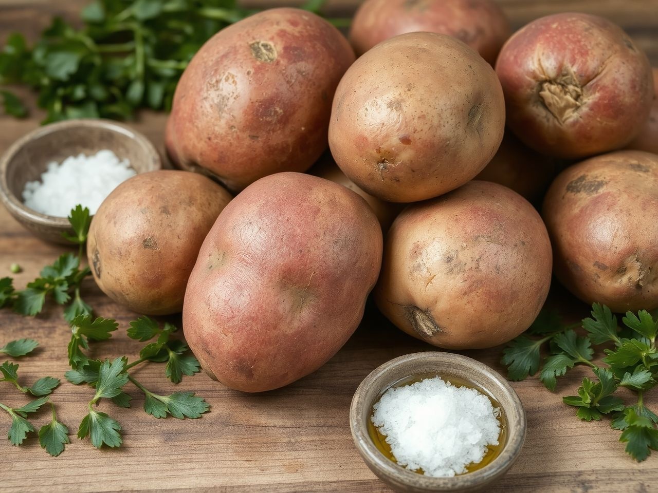 A Manitou burgonya piros héja gazdag antioxidánsokban, egészséges.