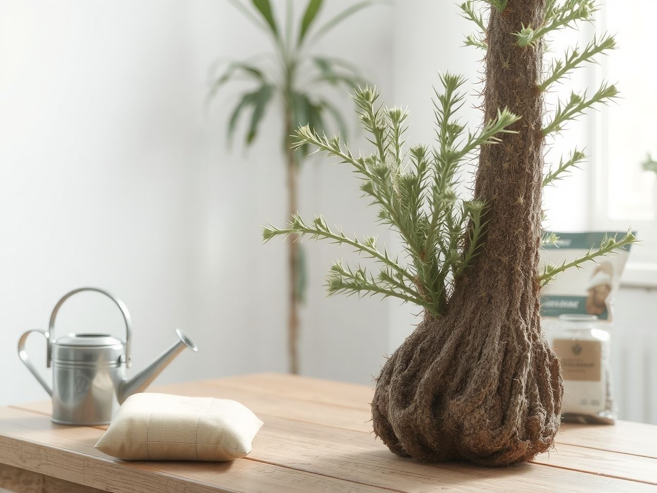 A Pachypodium lamerei vízigénye mérsékelt, túlöntözést kerüljük.