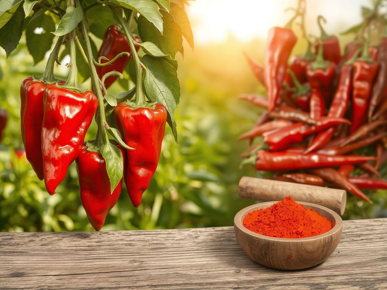 A magyar paprika termesztése és őrlése hagyományos kézműves folyamat.