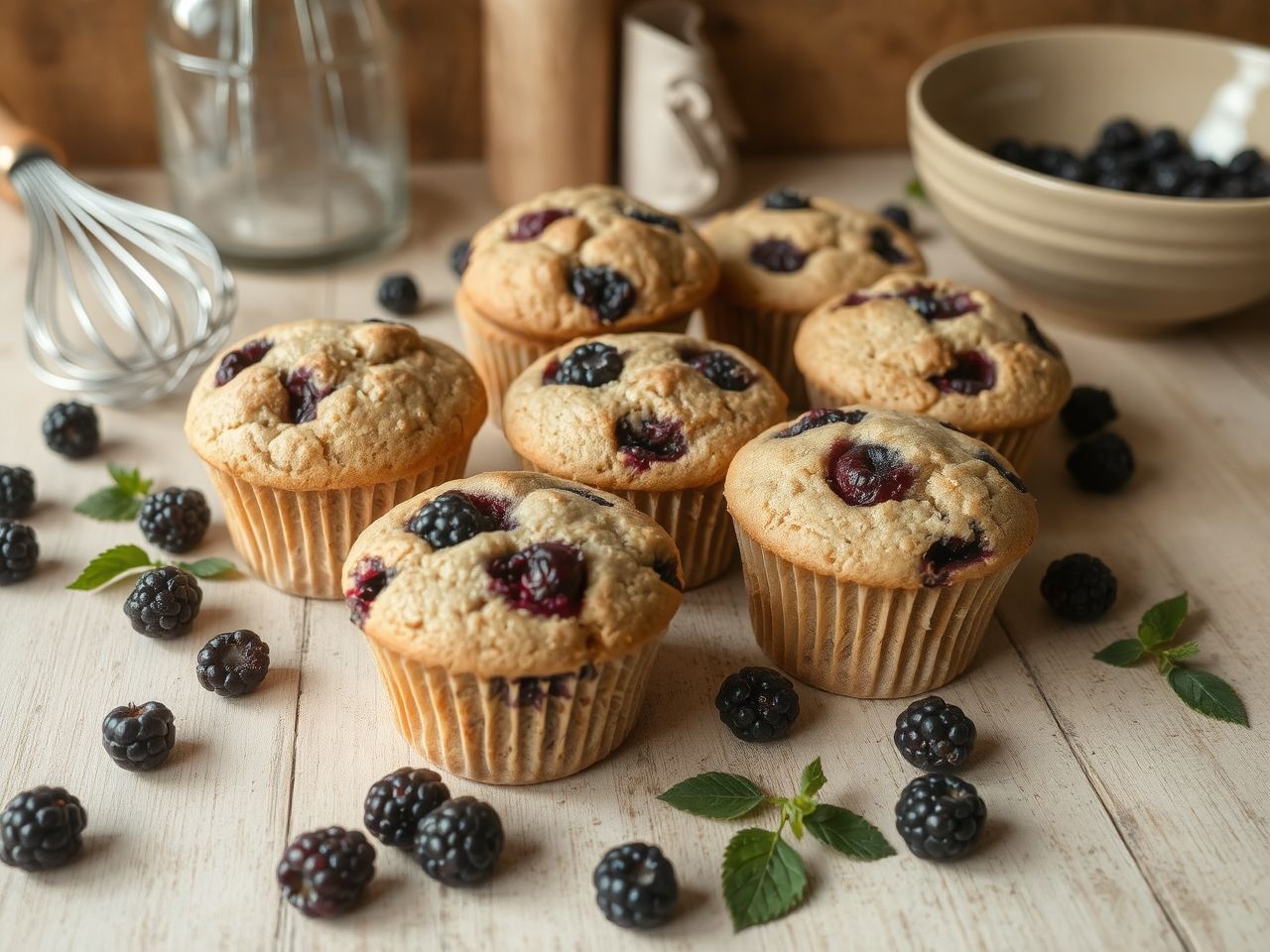 A tökéletes muffin titka a friss szeder és könnyű tészta.
