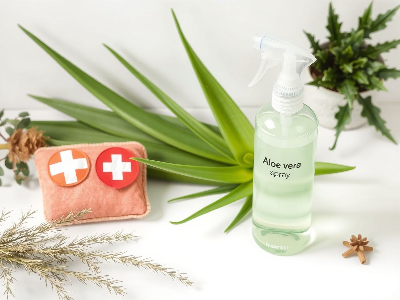 Az aloe vera spray hatékony enyhítő égési sérülésekre és irritációkra.