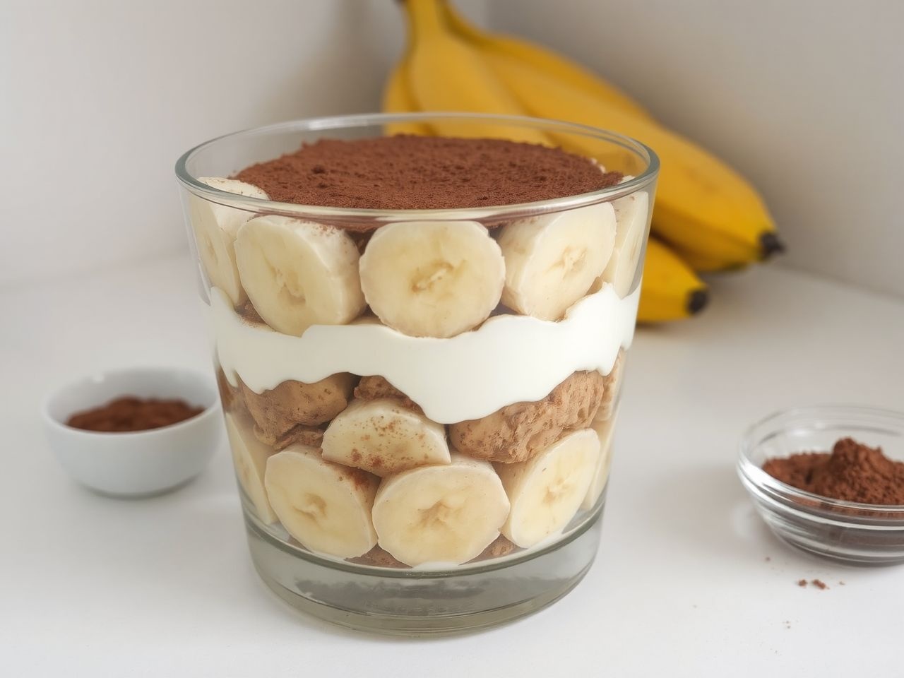 A banános tiramisu könnyen variálható csokoládéval vagy kávéval.