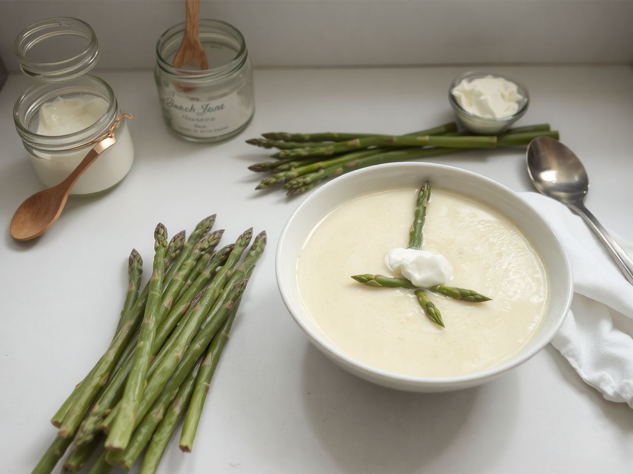 A mascarpone extra krémessé varázsolja a spárgakrémlevest.