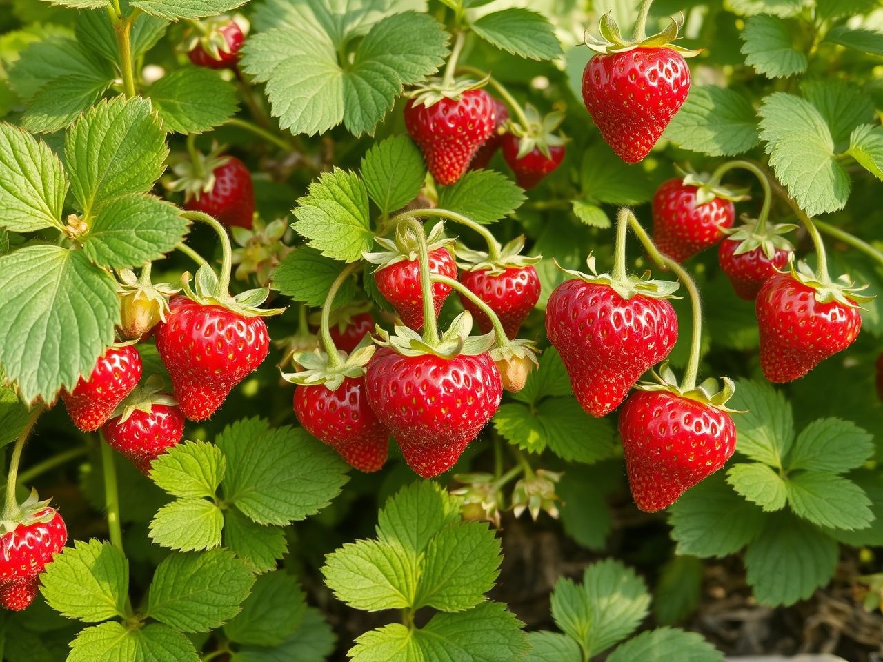 A metszés serkenti az eper bokrok egészséges növekedését.
