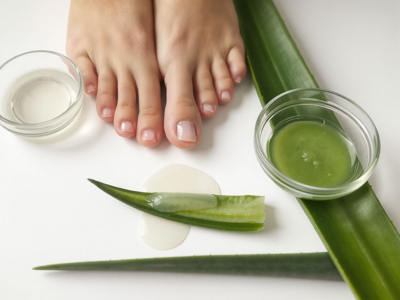 Az Aloe vera antiszeptikus tulajdonságai segítenek körömgomba ellen.