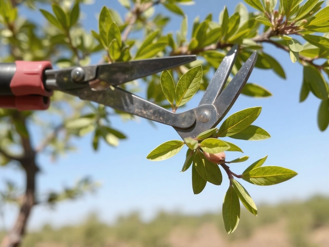 A koronaalakító metszés serkenti a fiatal mandulafa bőséges virágzását.