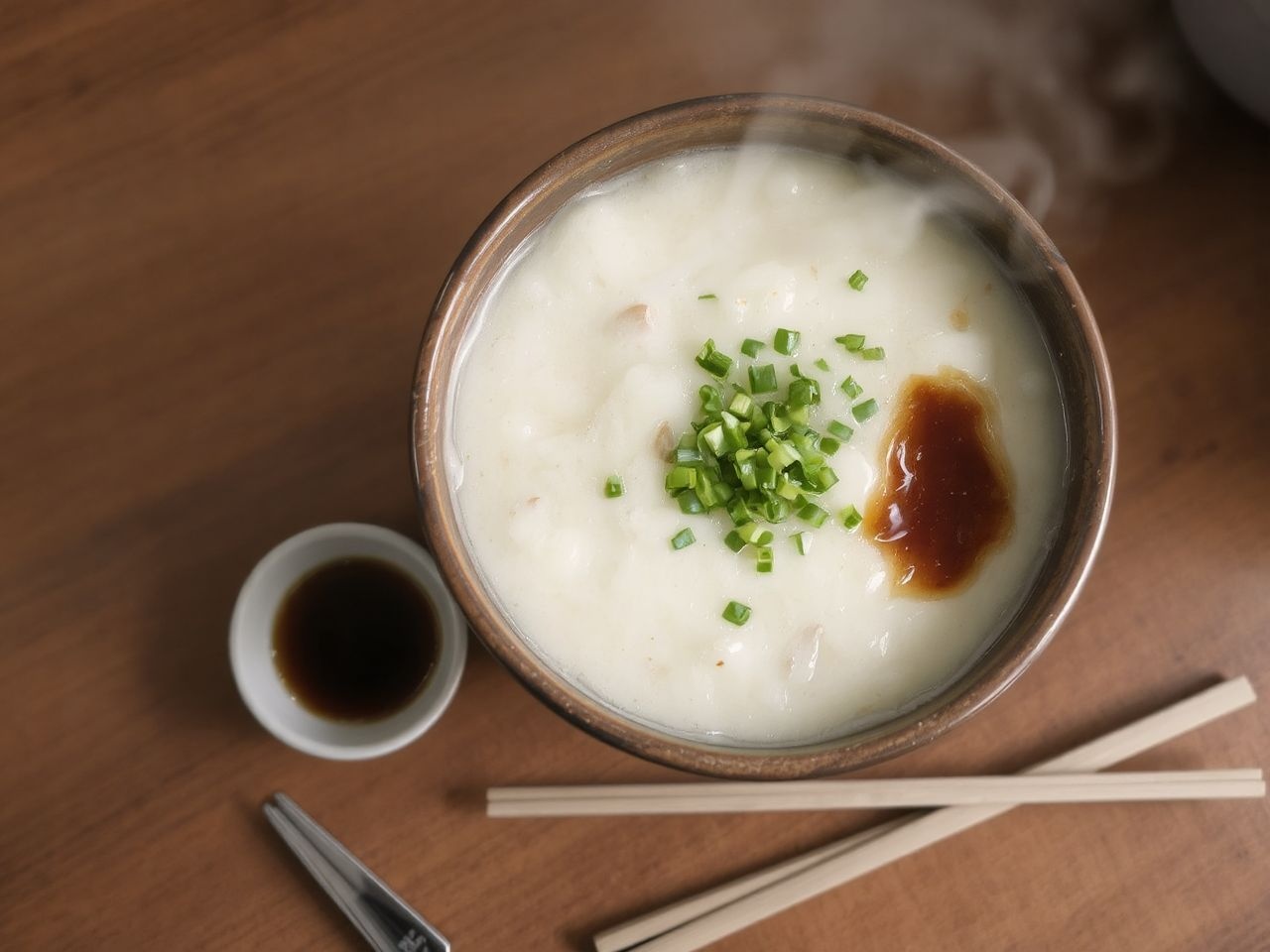 A congee tápláló rizskása, mely Ázsiában reggeli alap.