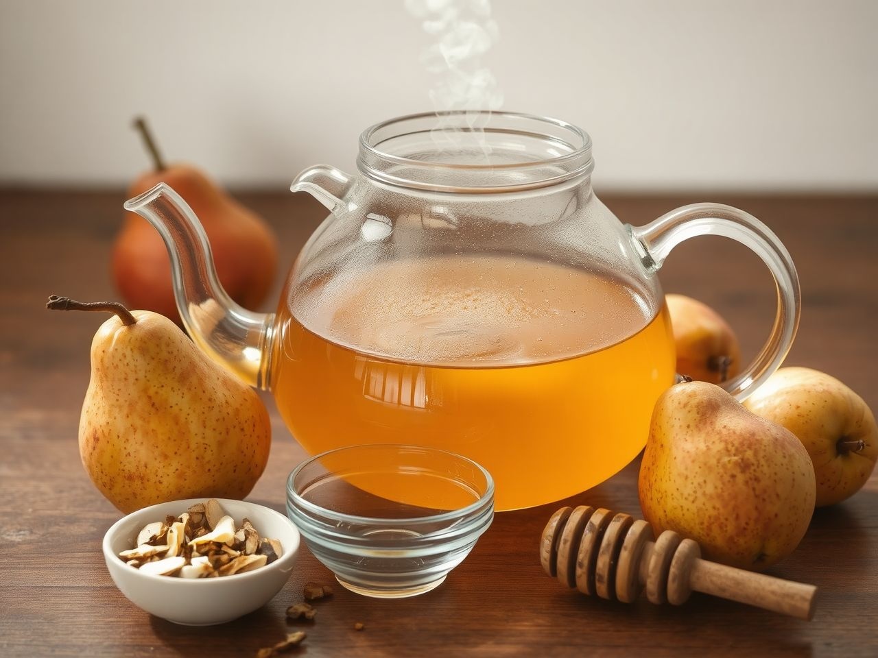 A körte tea természetes édessége ideális téli frissítő.