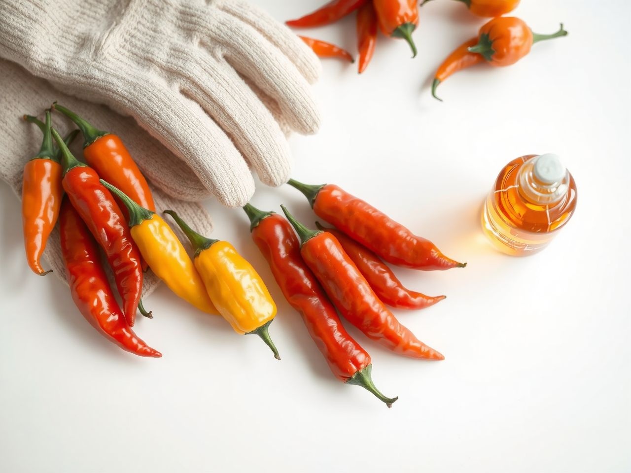 Extrém csípős paprika kezelésekor kesztyű viselése kötelező a bőrvédelemért.