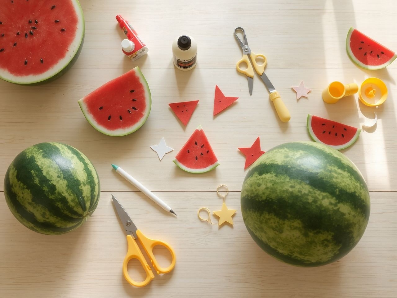 A dinnye mintázatú DIY dekoráció feldobja otthonod nyári hangulatát.