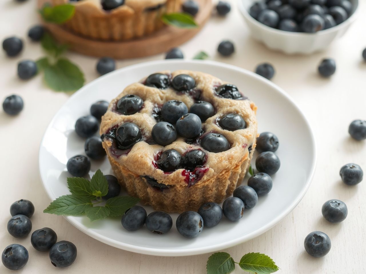 Az áfonya természetes antioxidánsokban gazdag, egészséges desszertként.