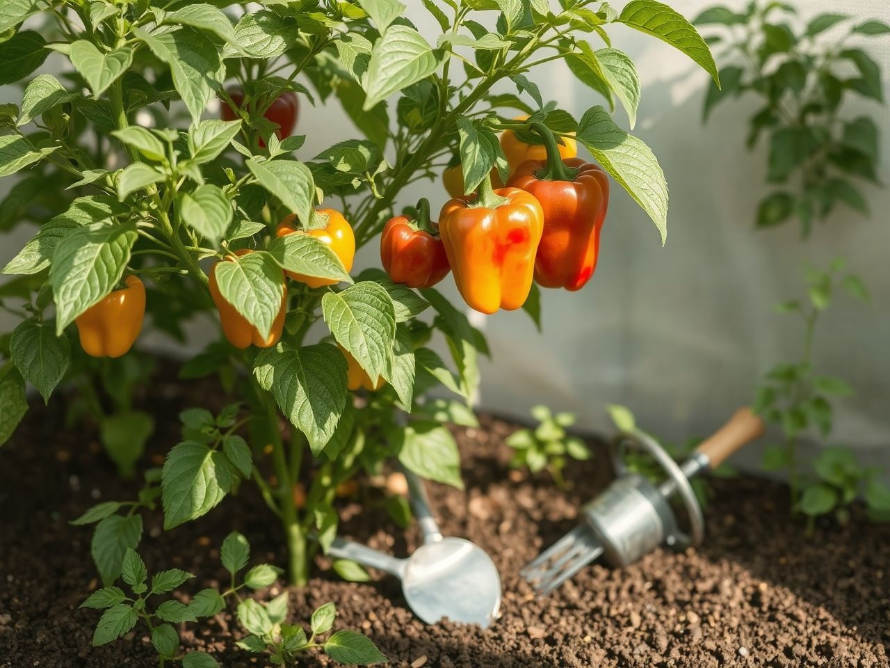 A paprika érzékeny a hőmérséklet-ingadozásra a biokertben.
