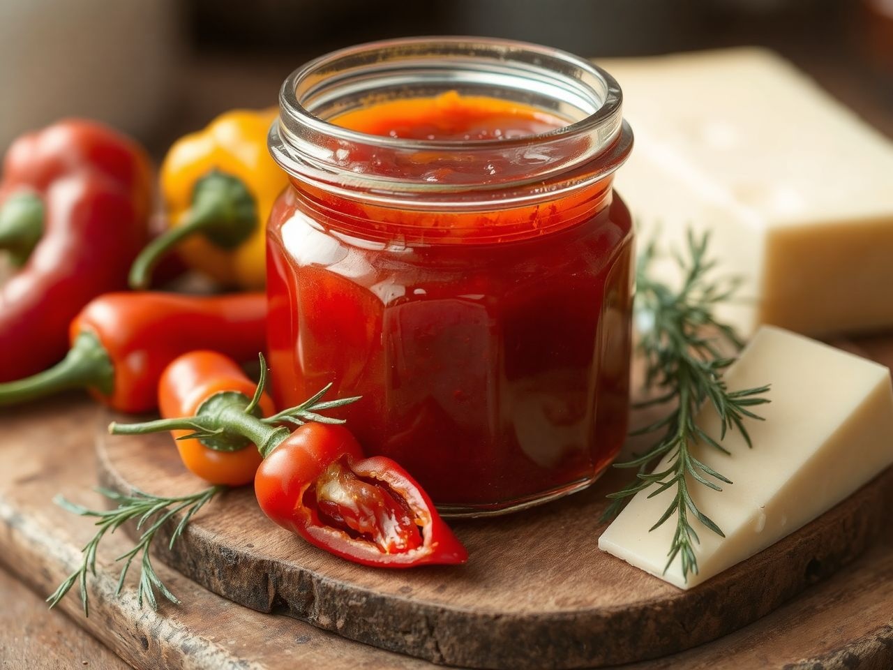 A gourmet paprikalekvár kiválóan illik sajtok mellé.