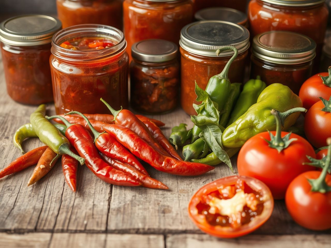 A friss paprika és gyümölcsök adják a lekvár különleges ízét.
