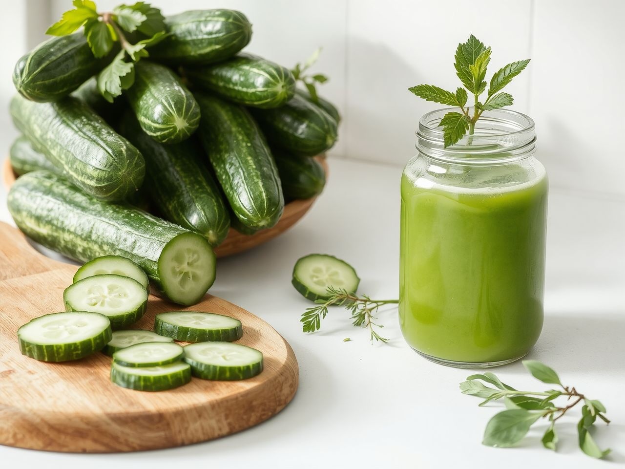 Az uborkalé kiváló alap smoothie-khoz és frissítő koktélokhoz.