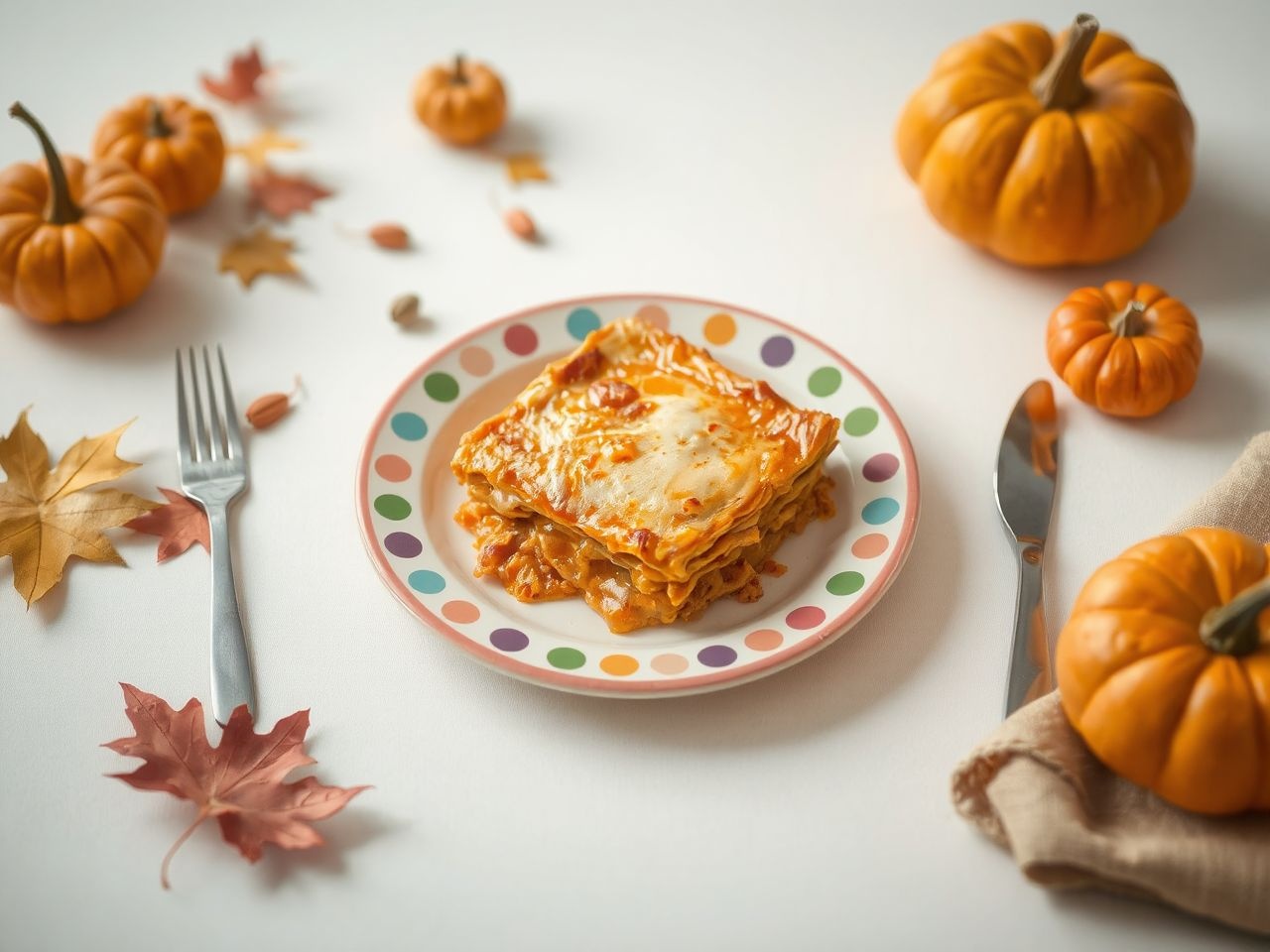 A sütőtök édessége vonzóvá teszi a lasagnét gyerekeknek.