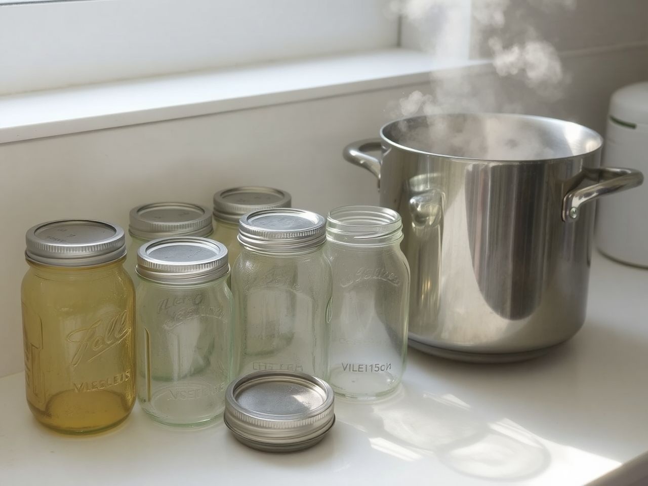 A befőttesüvegek sterilizálása megakadályozza a baktériumok elszaporodását.