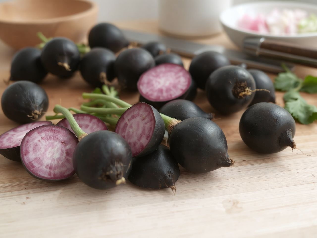 A fekete retek pikáns ízt kölcsönöz salátáknak és leveseknek.