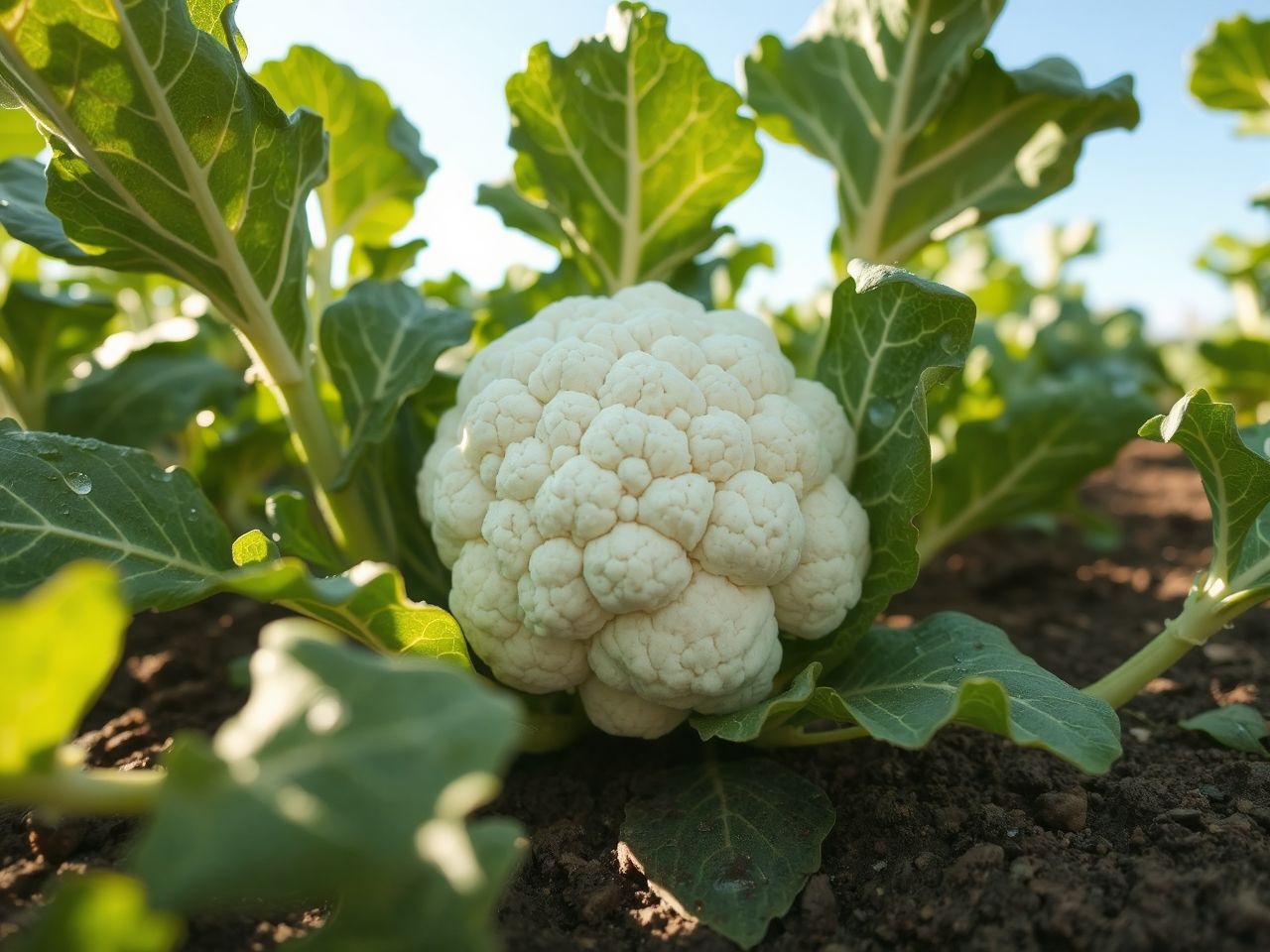 A rendszeres öntözés és tápanyag-utánpótlás létfontosságú karfiolnál.