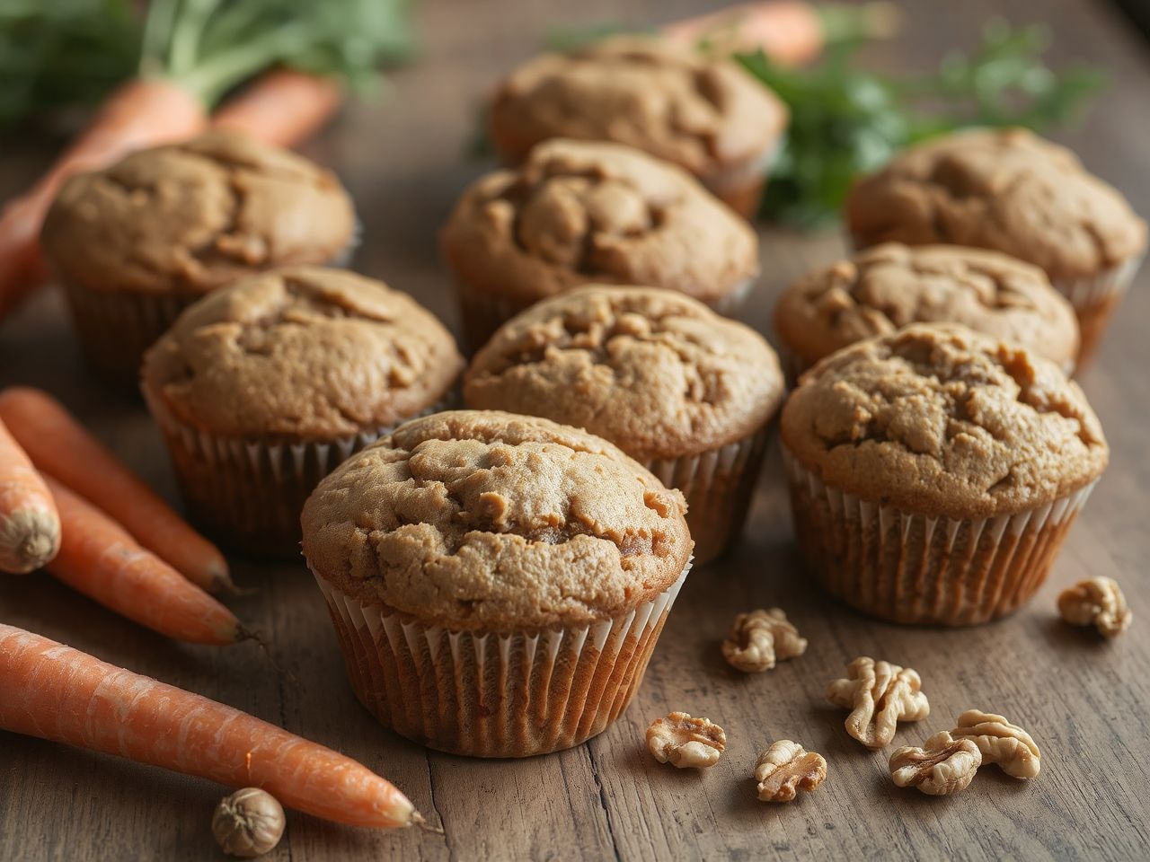 A sárgarépa természetes édes ízt kölcsönöz a muffinoknak.