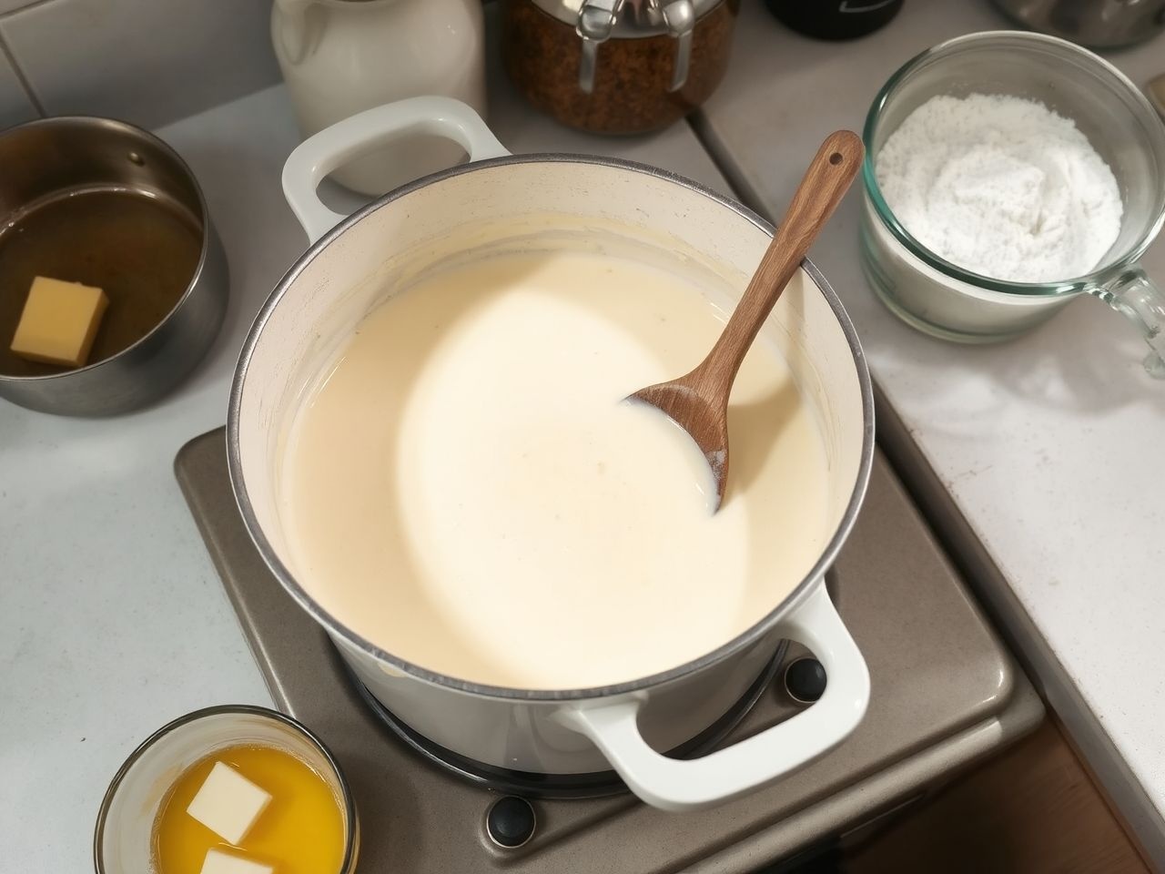 A besamel titka a folyamatos keverés és sima állag.