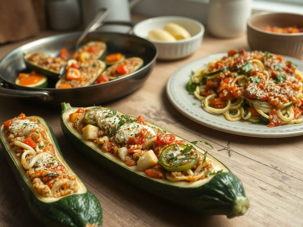 A cukkini gazdag rostokban, így laktató főétel-alapanyag.