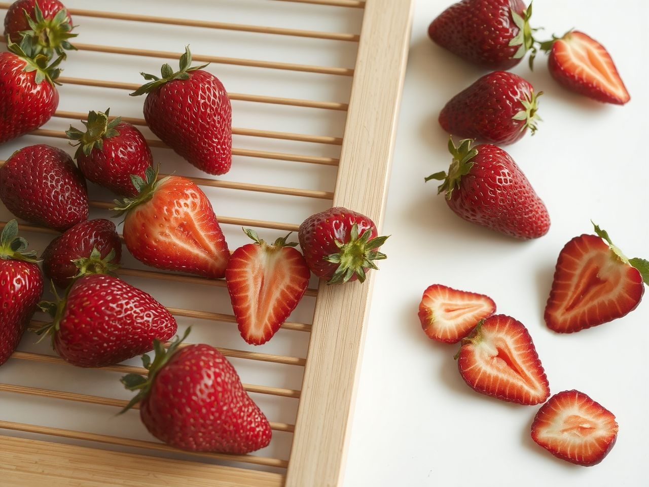 Az egyenletes vastagság az aszalt eper sikerének kulcsa.