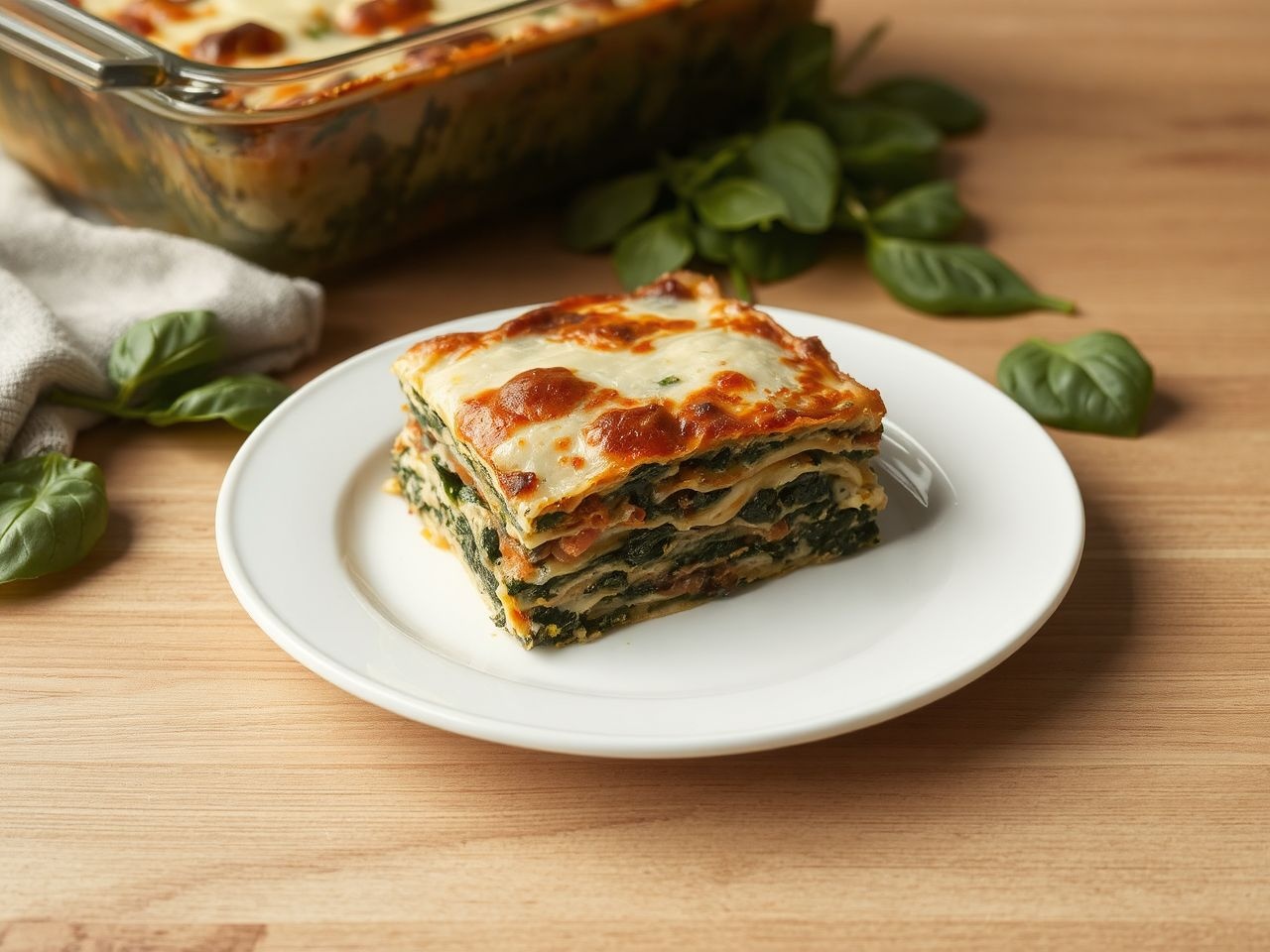 A húsos spenótos lasagne gazdag ízekkel és krémes állaggal készül.