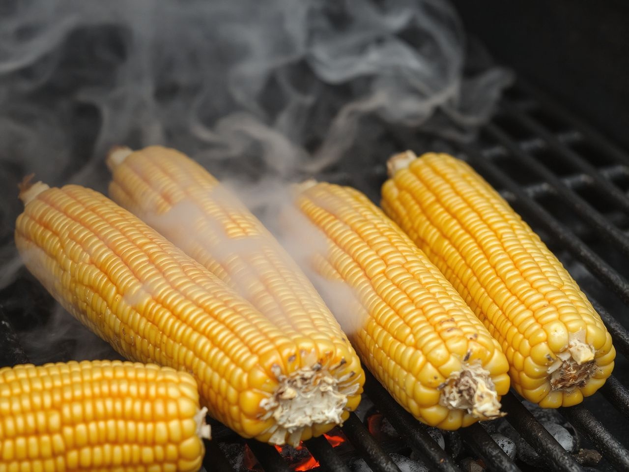 A grillezett kukorica természetes füstös ízt és ropogósságot kap.