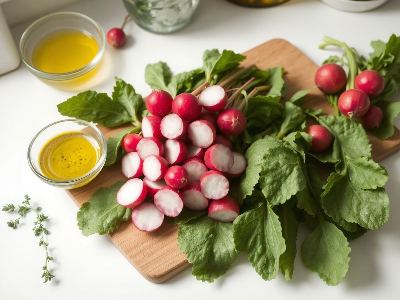 A retek levele salátákban és levesekben is kiváló ízesítő.