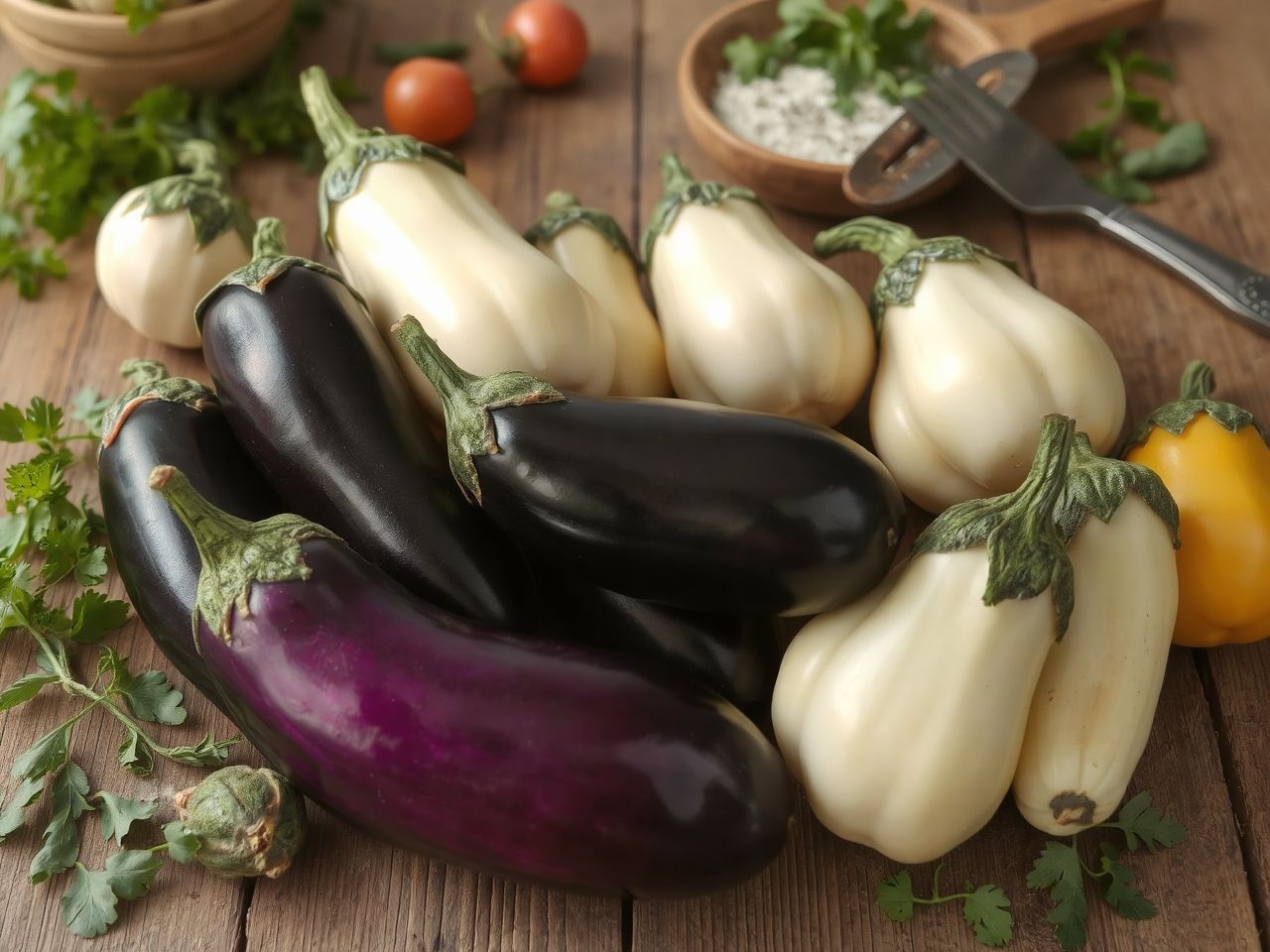 A lila csillag padlizsán különleges íze salátákba való.