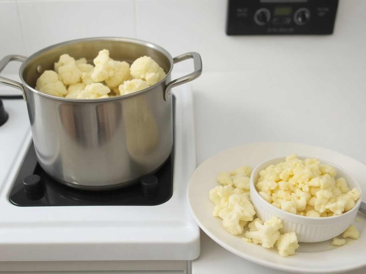 A párolt karfiol ízletes és egészséges köret vagy főétel.