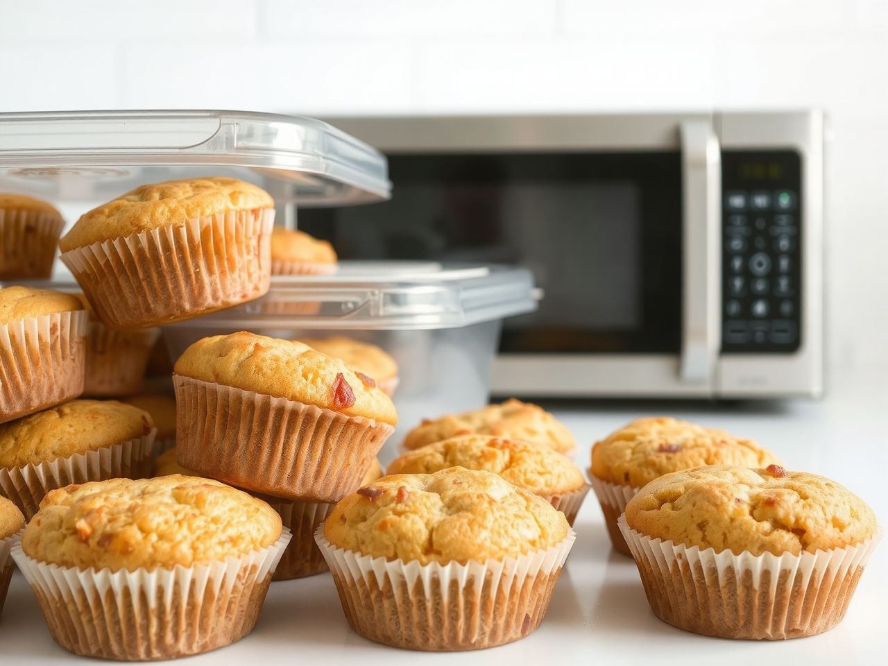 Az újramelegítésnél fóliában tartva frissebb marad a muffin.