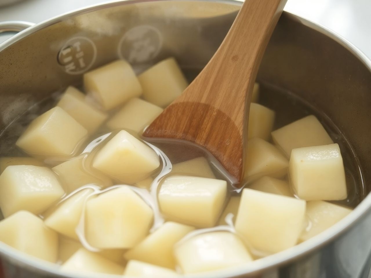 A burgonya főzése során a héjas főzés krémesebb állagot eredményez.