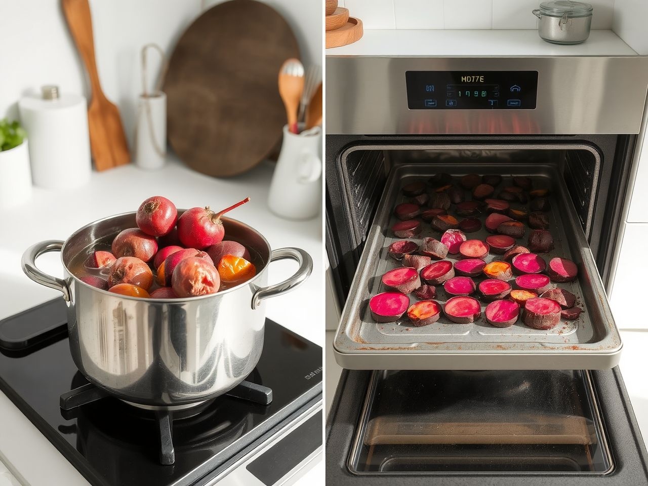 A sütött cékla édesebb, míg a főtt lágyabb ízű.