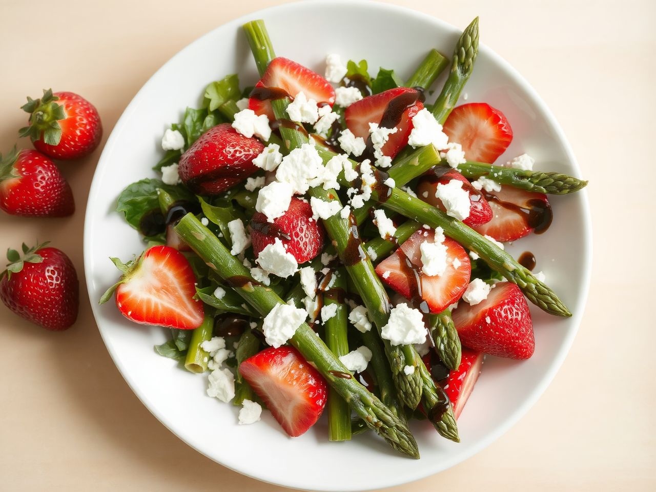 Az eper és spárga frissítő párosa tavaszi ízkombinációban.