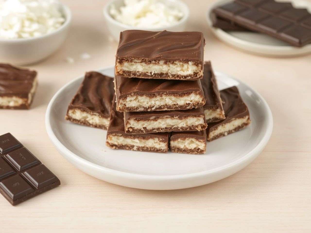 A házi bounty szelet puha kókuszos réteggel készül könnyedén.