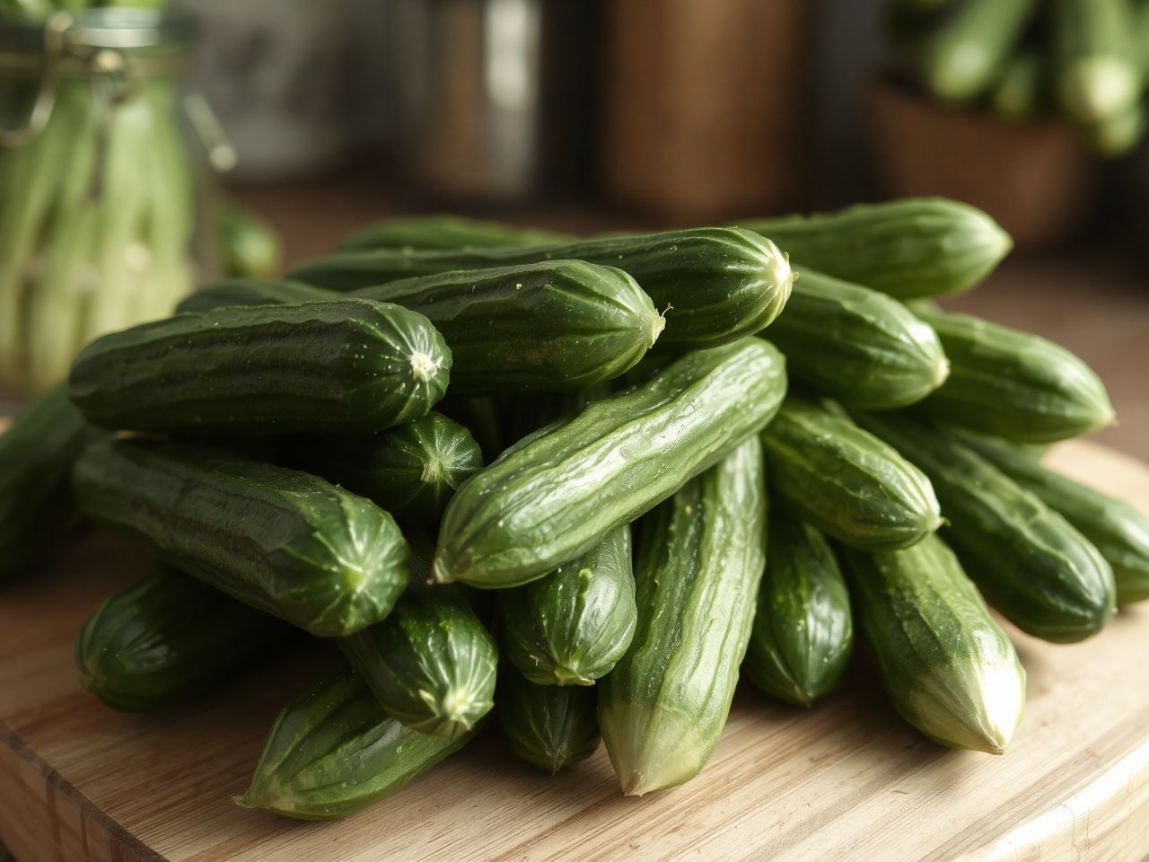 A kovászolni való uborkák vastag héjúak és ropogósak.